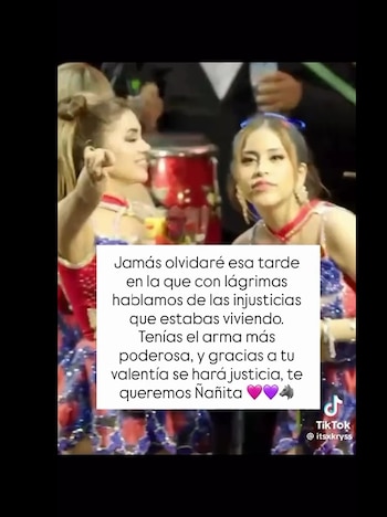 Fiorella Castillo apoya a Naldy Saldaña y recuerda “injusticias” mientras crece la repercusión por la denuncia. IG
