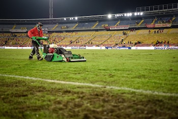 La grama del estadio El