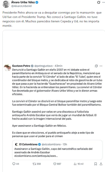 El exmandatario sostuvo que las