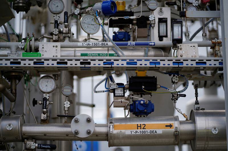 Vista de la planta de hidrógeno limpio Haru Oni de HIF Global en Punta Arenas, Chile, 27 de septiembre, 2024. REUTERS/Joel Estay