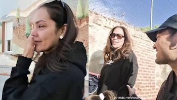Karen Schwarz y Ezio Oliva se quiebran al dejar a sus hijas en colegio en España: “Ha sido duro”