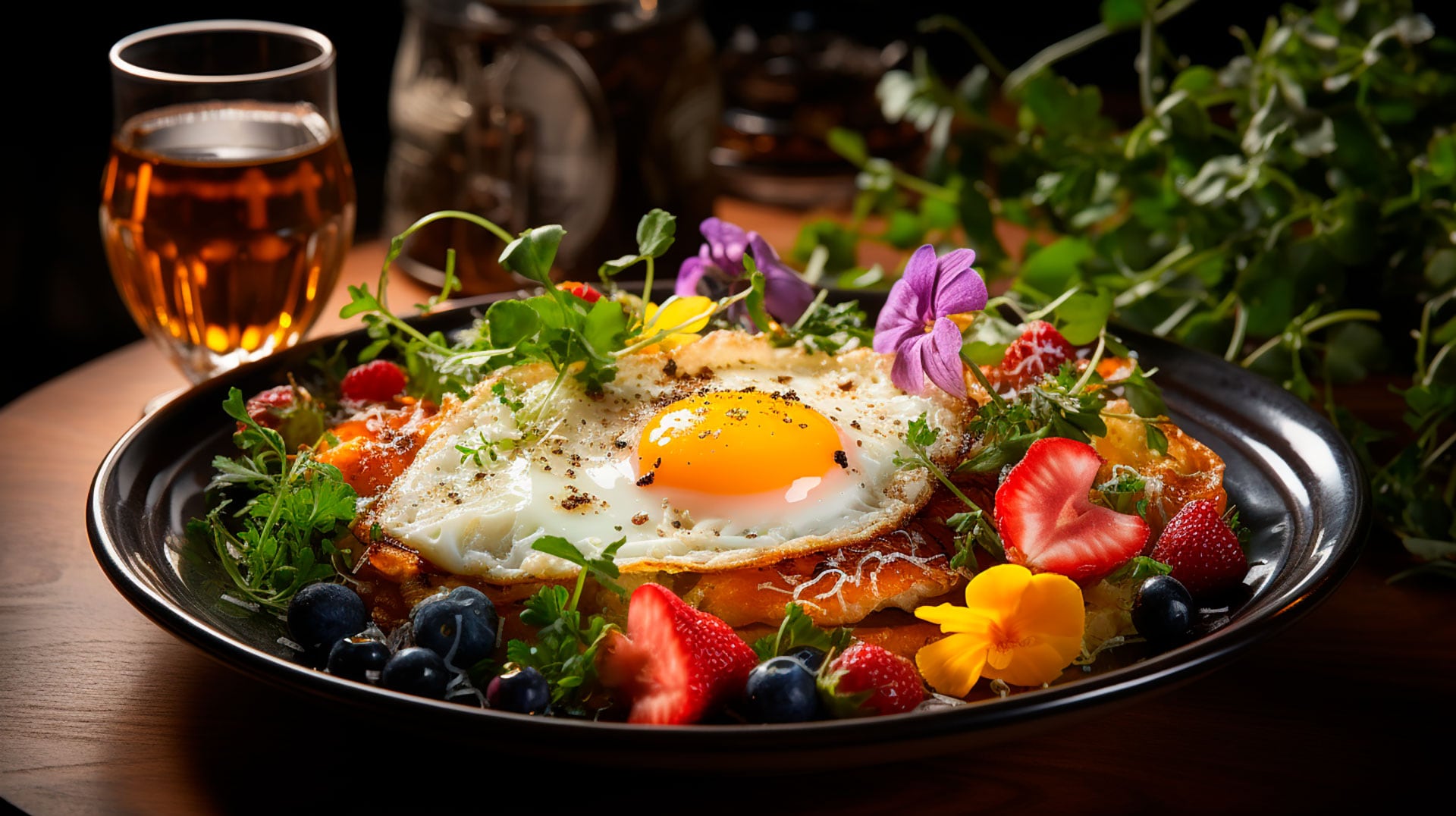 Taza de café en desayuno con pan - visualesIA