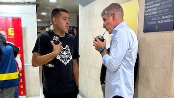 Riquelme y Palermo en Villarreal
