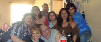En familia en la casa