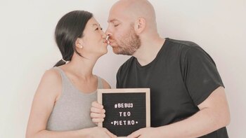 Karina Gao y su marido,