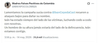 crédito @MAFAPOCOLOMBIA/X