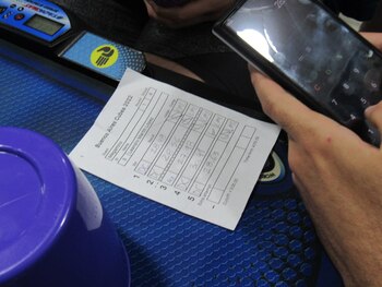 La planilla con los tiempos