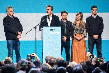 Sergio Massa, tras el escrutinio.