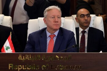 El canciller libanés Youssef Rajji