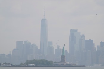 La final está en riesgo por la calidad del aire. (AP Foto/Seth Wenig)