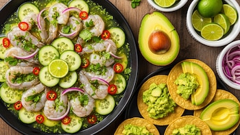Aguachile de camarón con tostadas y aguacate: la receta fresca y picosita que todos quieren probar