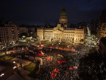 Marcha Ni Una Menos - Congreso - 3 de junio - drone