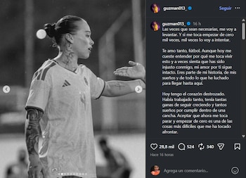 La defensora del Palmeiras de Brasil publicó un emotivo mensaje en su cuenta de Instagram tras confirmarse la lesión que sufrió-crédito @guzman013_/Instagram