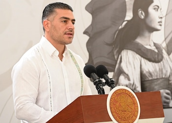 Omar García Harfuch durante la