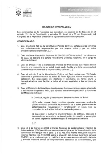 Moción de interpelación