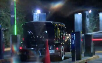 La carroza fúnebre en donde