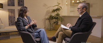 Silvia Bronchalo junto a Santi