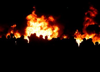 Aspecto de manifestación de viernes,