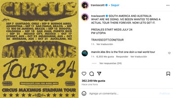Travis Scott utilizó su cuenta