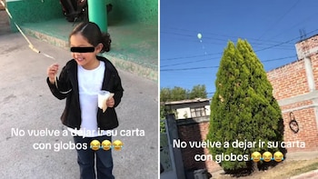 Niña intenta mandar su carta