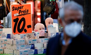 Mascarillas en venta en Berlín.