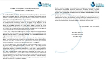 Un 12% de la población ha salido de Nicaragua tras el estallido social de 2018, lo que impacta profundamente a niños y adolescentes nicaragüenses. (Colectivo Nicaragua Nunca Más )
