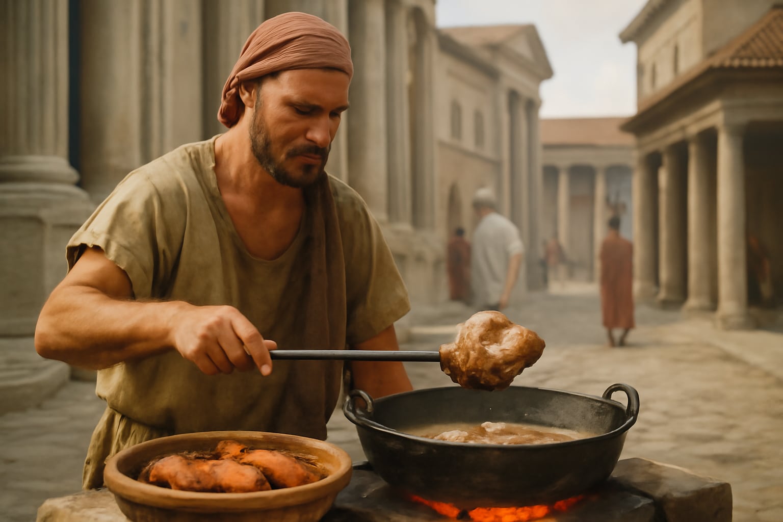 Los thermopolia y tabernae eran espacios clave para socializar, jugar a los dados y compartir la vida pública en Roma (Imagen Ilustrativa Infobae)