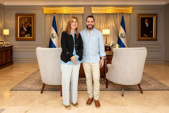 El presidente de El Salvador,