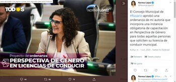 La autora del proyecto, Norma