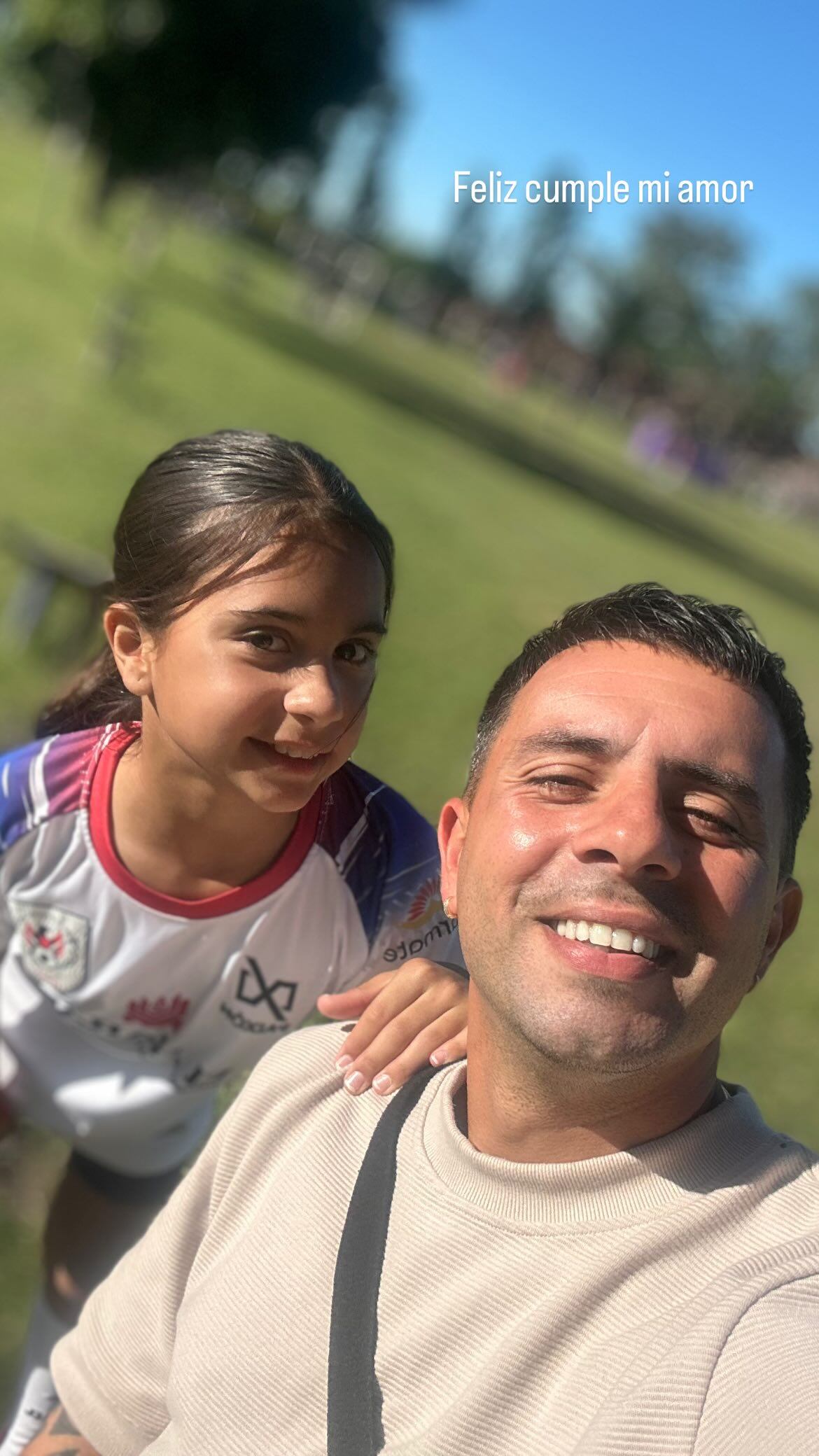 Matías Defederico saludó a su hija Francesca