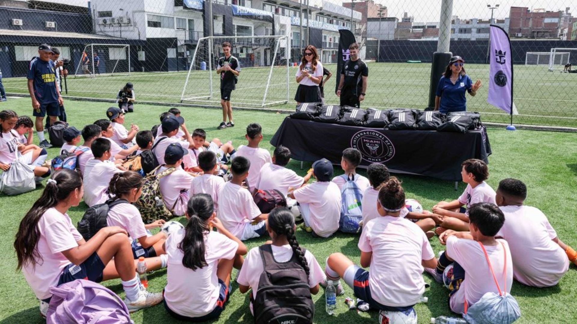 La primera clínica del Inter Miami en Perú. - Crédito: Inter Miami