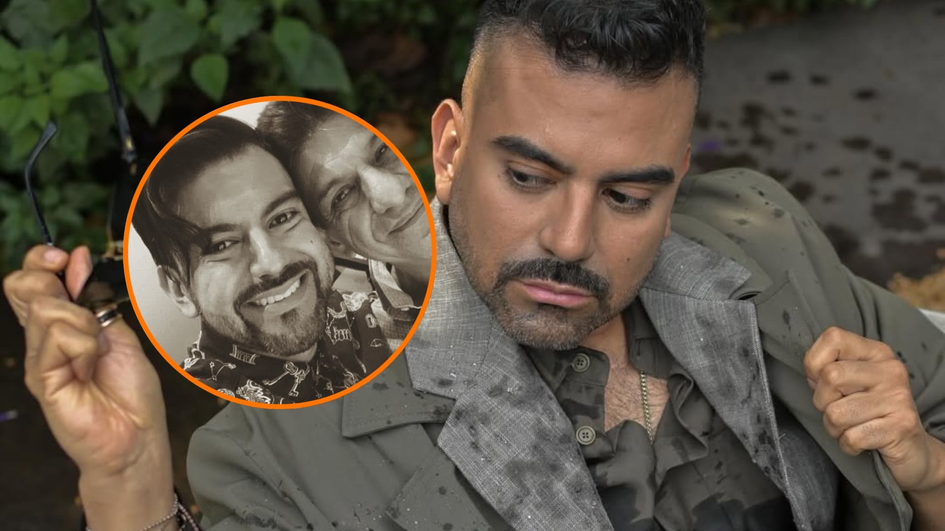 Mariano Sandoval es captado visiblemente afectado tras anunciar el deceso de su padre, mientras se muestra un recuerdo feliz con él. (Mafriano Sandoval: Instagram)