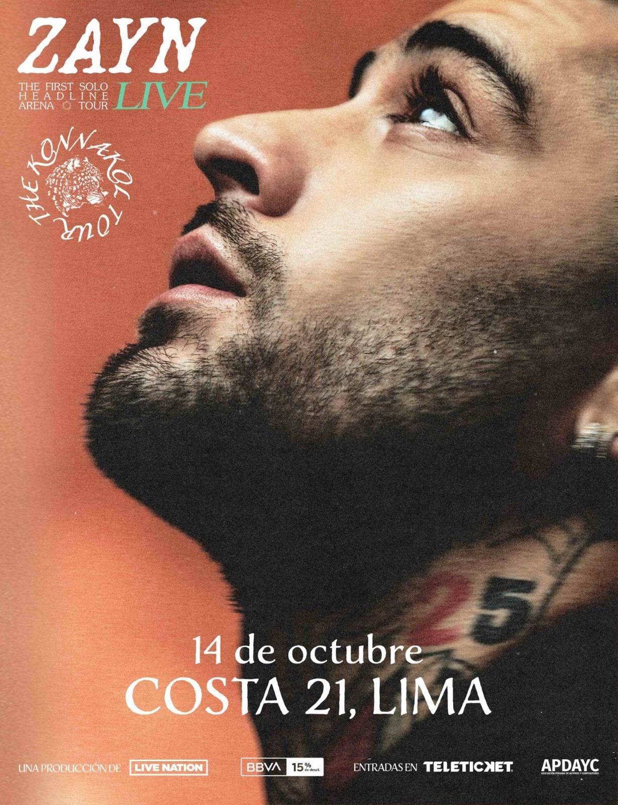 Lima fue incluida en una gira mundial de 31 fechas que marca la primera vez que Zayn lidera grandes recintos en América y Europa. (Difusión)