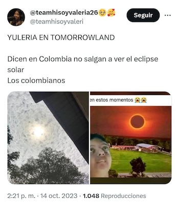 Meme sobre el eclipse solar
