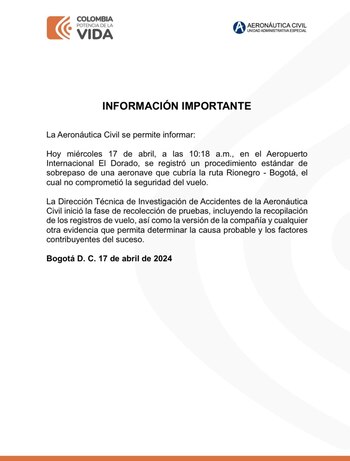 Aerocivil se pronunció sobre el