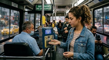 El aumento del precio del combustible, que representa el 68% de los costos, afecta directamente la operatividad de los buses en El Salvador. (Visuales IA)