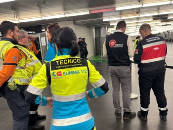 El equipo de Protección Civil