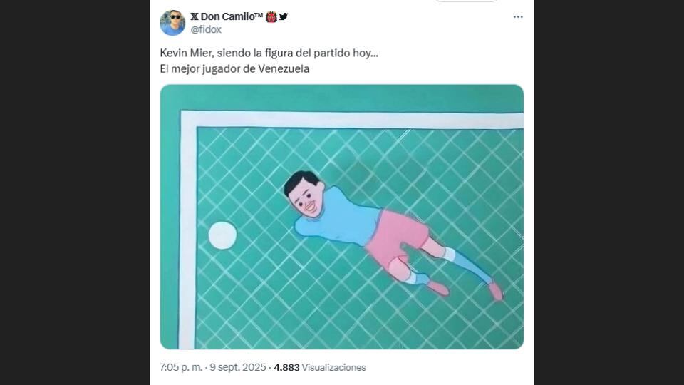 Las mejores reacciones en redes sociales a la goleada de Colombia sobre Venezuela - crédito redes sociales