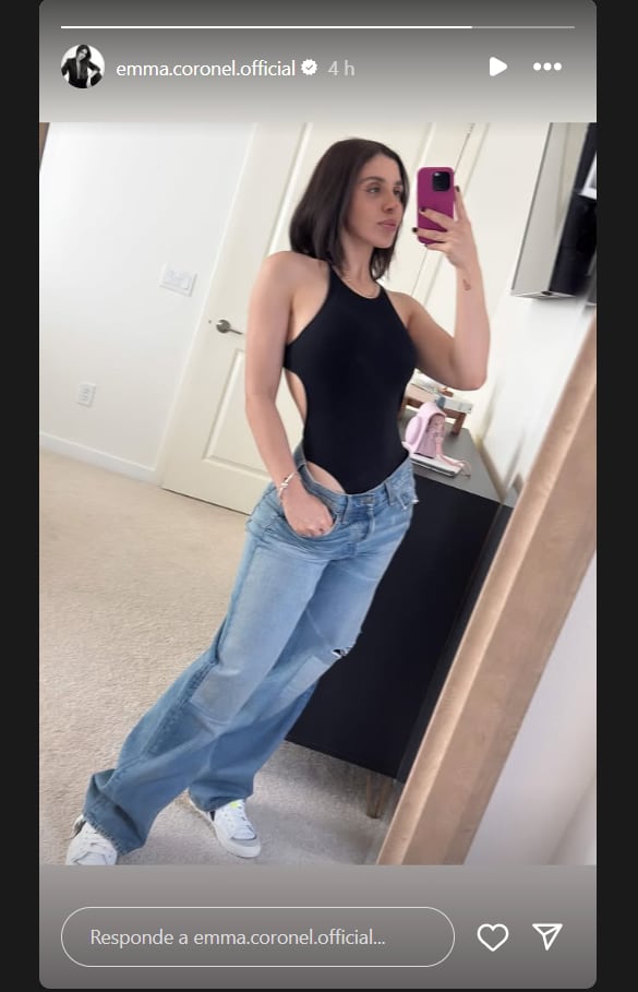 Emma Coronel y su nuevo look. (Captura de pantalla)