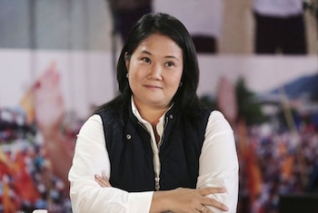 La candidata presidencial Keiko Fujimori