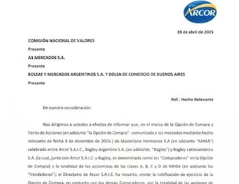 La nota de Arcor a