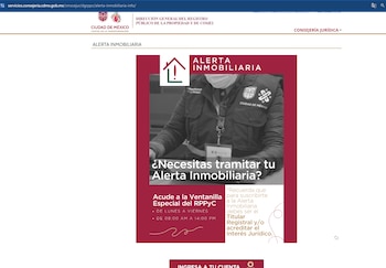 Alerta Inmobiliaria en la CDMX. (Captura de pantalla)