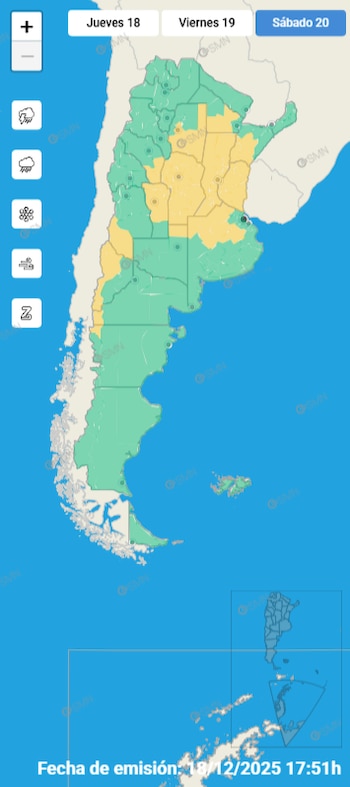 El sábado se presenta como