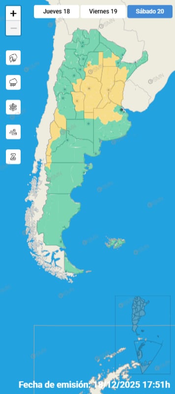 El sábado se presenta como el día con mayor probabilidad de lluvias en el AMBA, aunque las chances de precipitaciones son bajas y temporarias