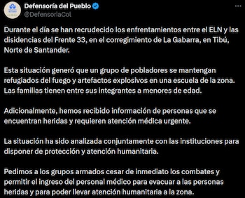 La Defensoría del Pueblo alertó