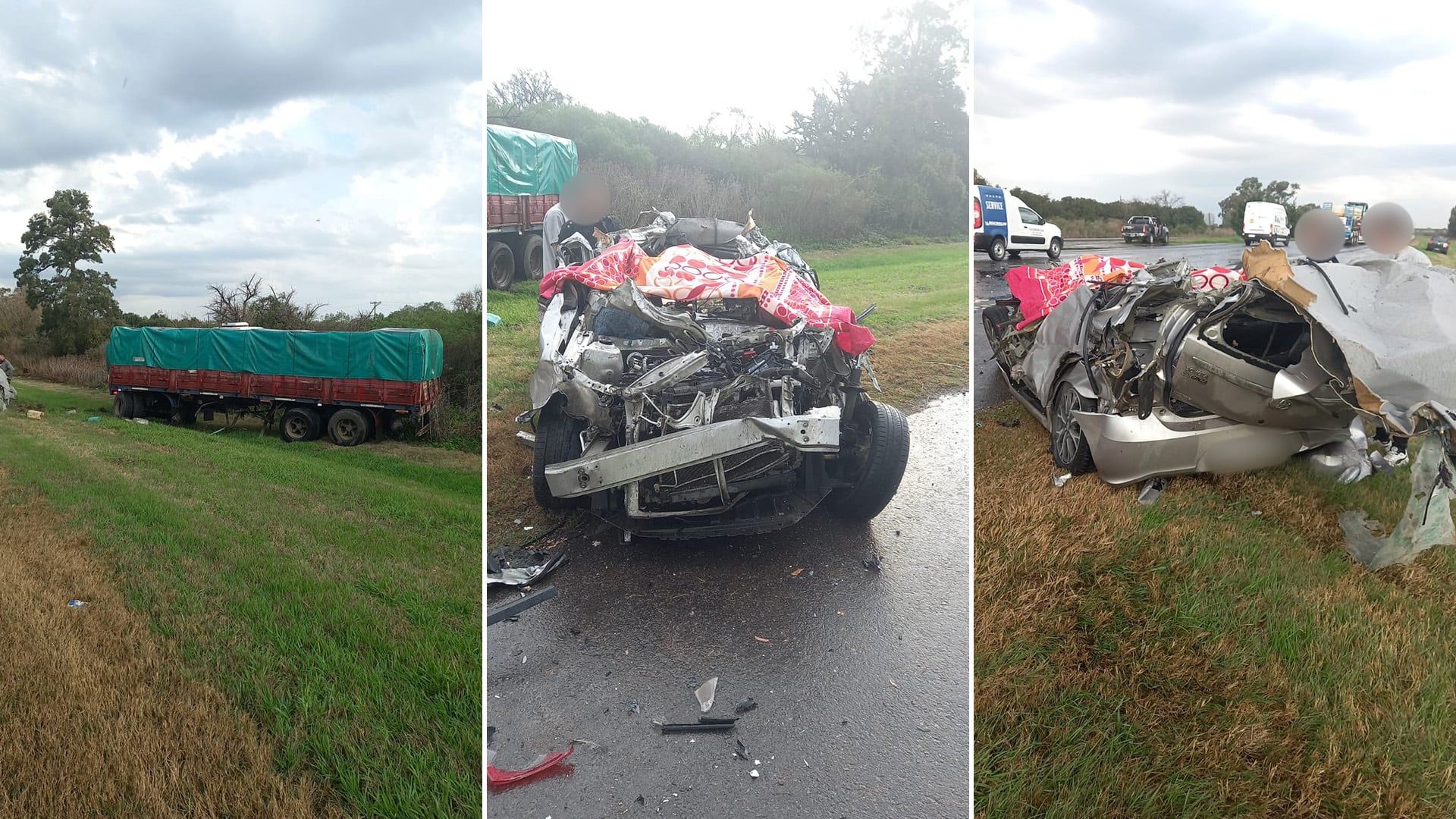 Trágico accidente en la autopista Rosario-Santa Fe: un camión se cruzó de carril, chocó con un auto y murieron dos personas