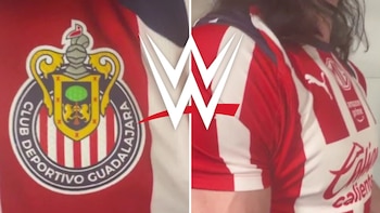 Luchador de la WWE se pinta de rojiblanco y presume su entrenamiento usando la playera de las Chivas