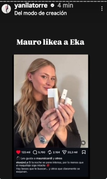 Mauro Icardi le puso un like a una publicación de Ekaterina Ojeda que luego eliminó (Instagram)