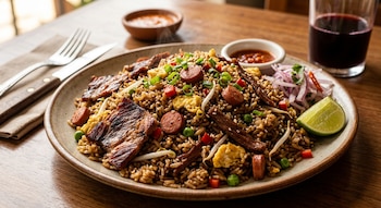 Arroz chaufa de cecina
