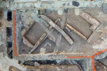 Obras del metro de Roma viviendas y hornos